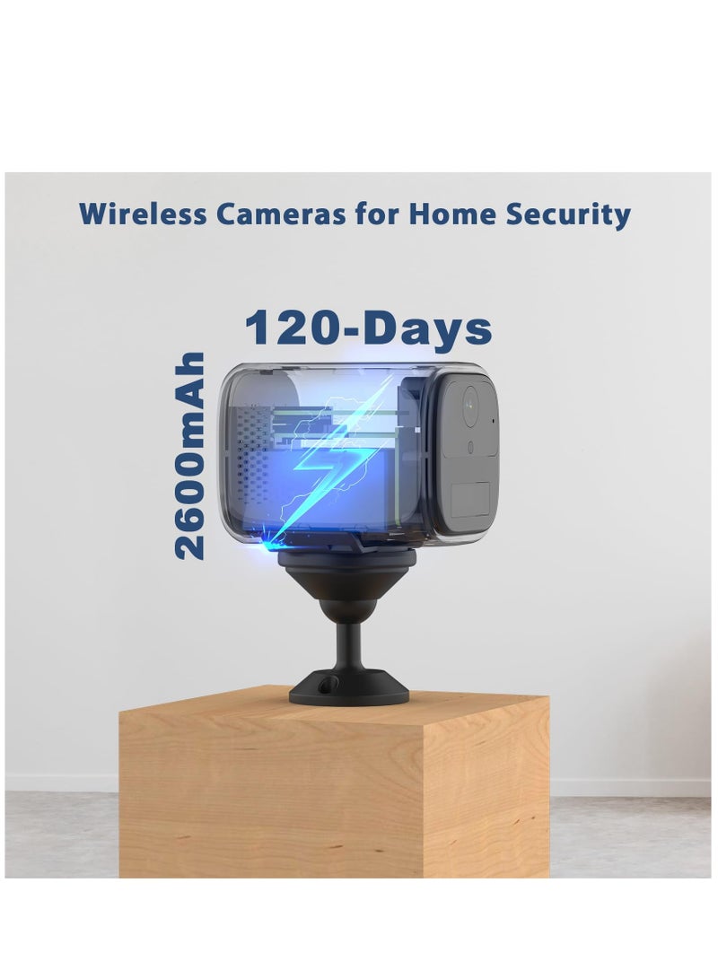 Excefore Mini Camera Wireless, Small Security Cameras Wireless Indoor, Cameras for Home Security, Nanny Camera WiFi,150° View,120 Days Standby Battery, Motion Alert, Night Vision,2K Live View,SD/Cloud  - Image 4