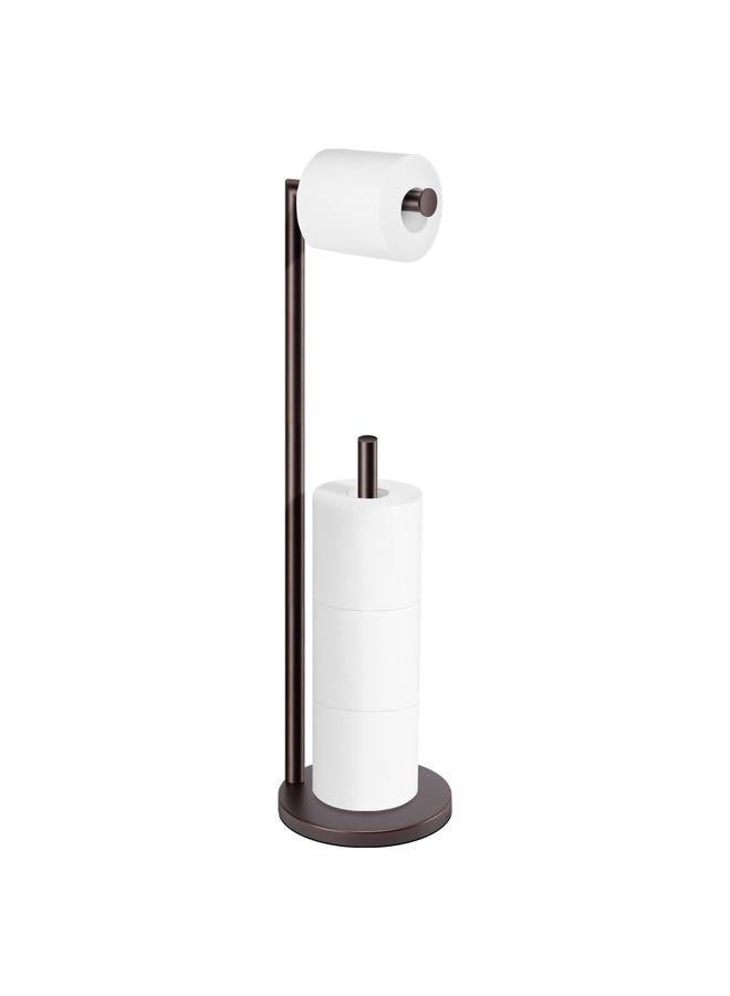 Batoliet Toilet Paper Holder Stand,Toilet Paper Holder Free Standing,Bronze Toilet Paper Roll Holder for 4 Rolls,Bathroom Toilet Paper Holder with Storage - Image 1