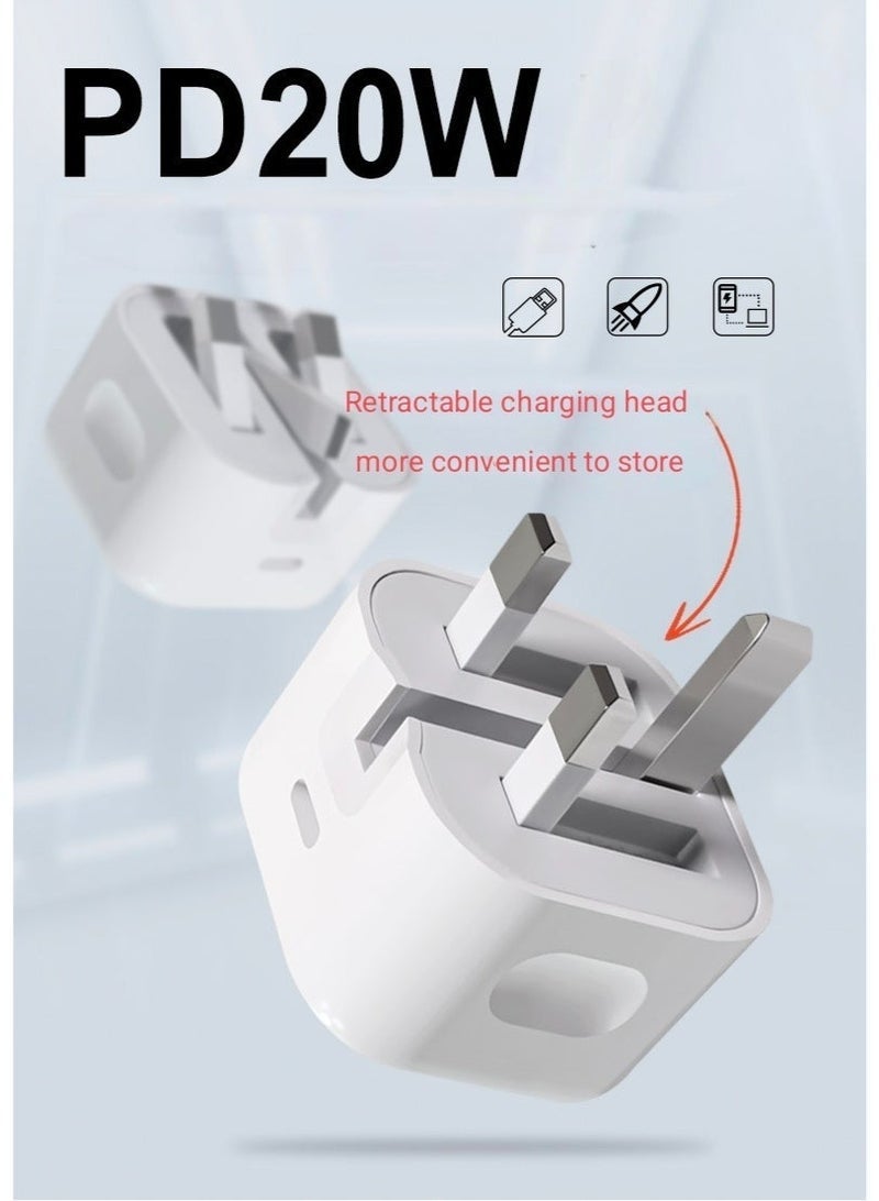 general 20W Wall Charger Fast Charging Adapter – USB-C Wall Plug Quick Charge – Compatible with iPhone 17/16/15/14 Max/13/12/SE2020/11/XR/XS Max/X/iPad - Image 4