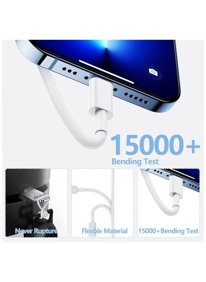 بروماس عبوة من 2 كابل شحن سريع USB-C إلى تايب سي ولايتنينج بقدرة 60 واط – نقل بيانات عالي السرعة، تصميم مضفر قوي، متوافق مع الآيفون والآيباد والماك بوك وسامسونج وهواوي والمزيد - Image 2