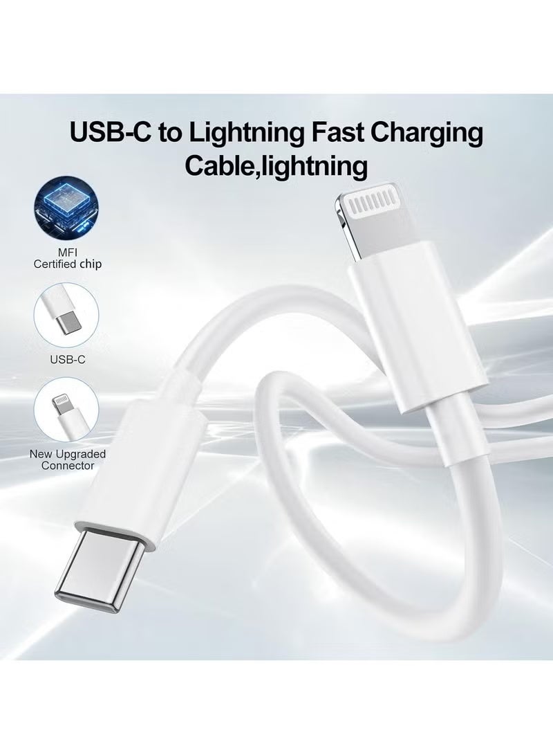 بروماس عبوة من 2 كابل شحن سريع USB-C إلى تايب سي ولايتنينج بقدرة 60 واط – نقل بيانات عالي السرعة، تصميم مضفر قوي، متوافق مع الآيفون والآيباد والماك بوك وسامسونج وهواوي والمزيد - Image 4