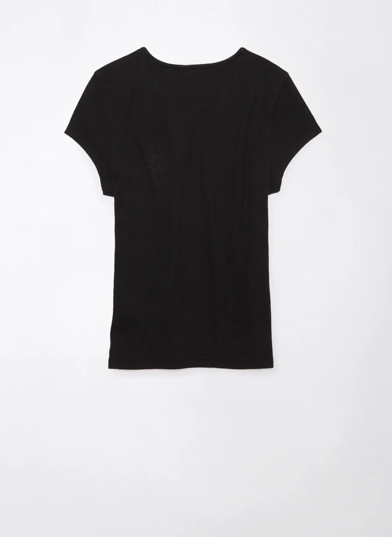 American Eagle Crew Neck Short Sleeve Top