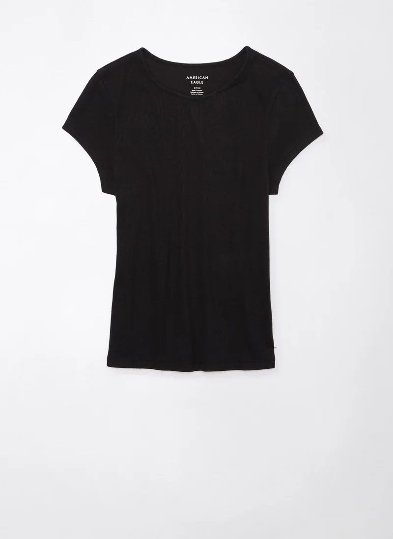American Eagle Crew Neck Short Sleeve Top