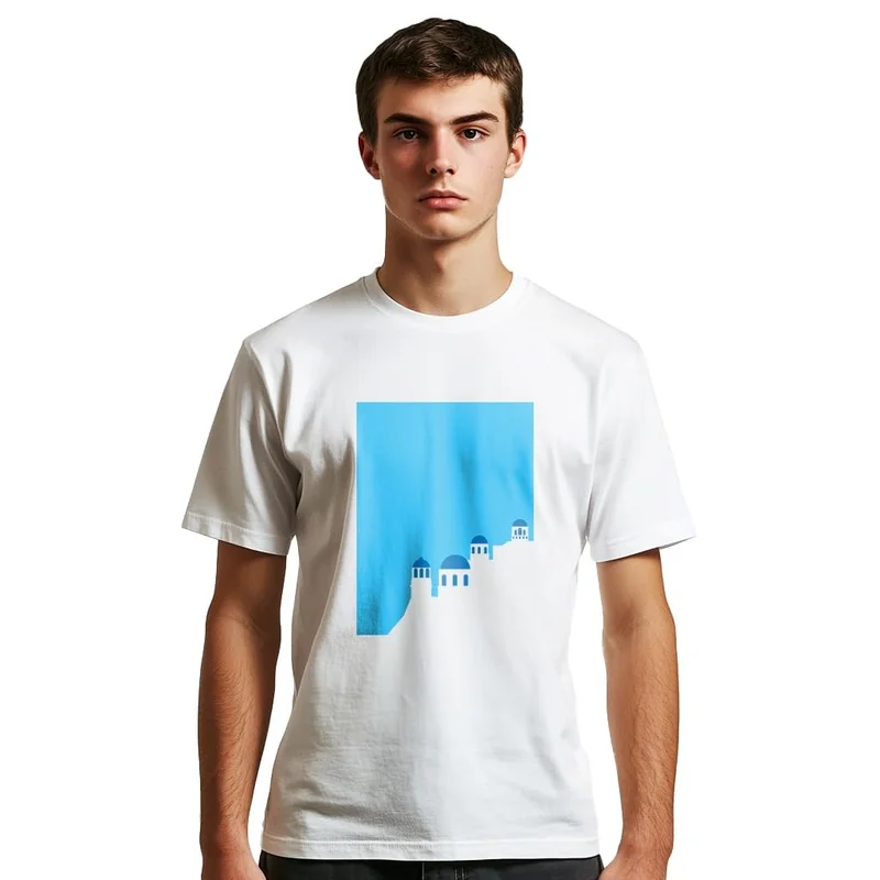 نوبيرو Men's White Graphic Print T-Shirt