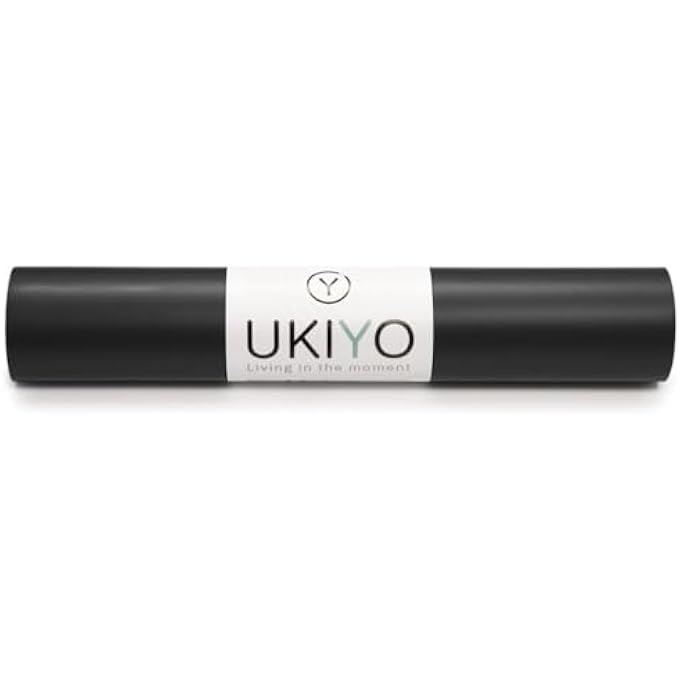 Ukiyo The Flow Natural Rubber Yoga Mat, 5 Mm Thickness, Black - Image 4