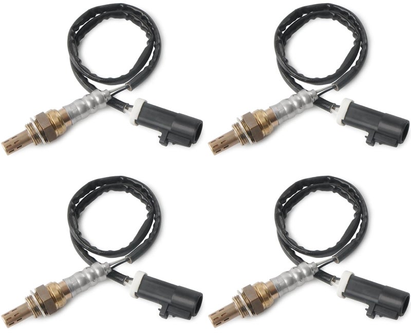 BELKEBIR 4PCS 15717 Oxygen Sensor Upstream Downstream O2 Sensor Compatible with Ford F150 F250 F350 Ranger Escape Explorer Mustang Foucs Expedition Mazda Lincoln Jaguar Mercury Aston Martin Replace 15716 15718 - Image 1