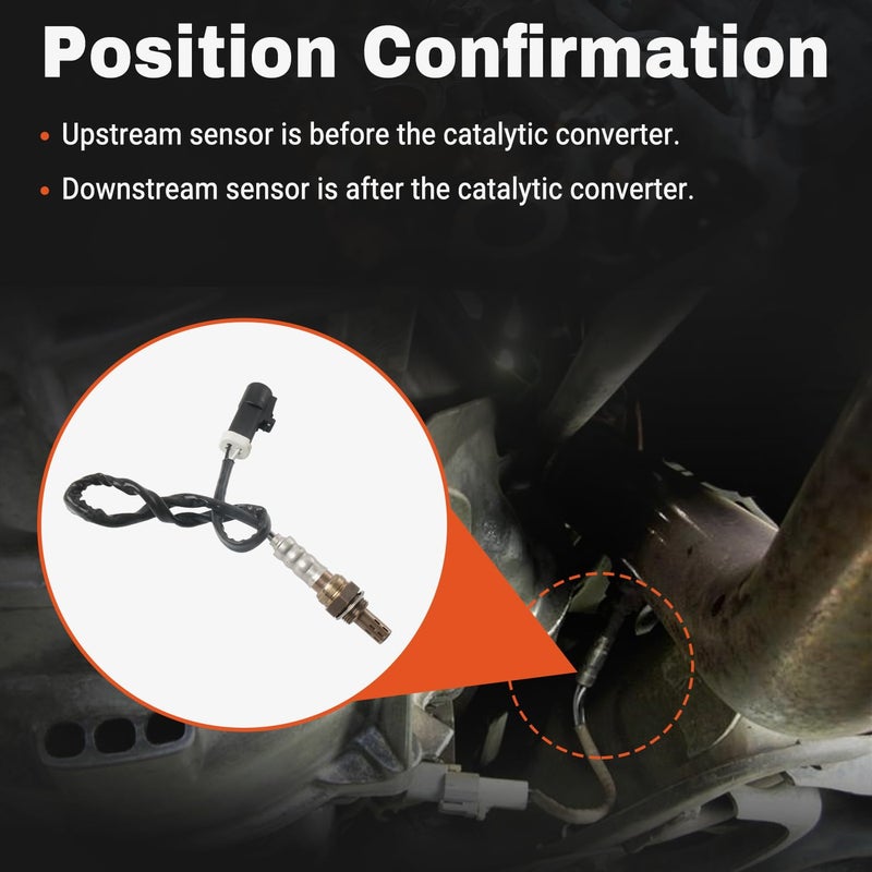 BELKEBIR 4PCS 15717 Oxygen Sensor Upstream Downstream O2 Sensor Compatible with Ford F150 F250 F350 Ranger Escape Explorer Mustang Foucs Expedition Mazda Lincoln Jaguar Mercury Aston Martin Replace 15716 15718 - Image 5