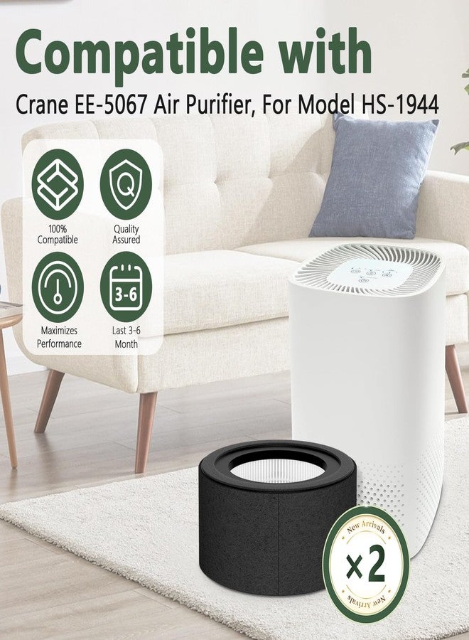 GoKBNY فلتر بديل من GoKBNY، عبوة من قطعتين، طراز EE-5067، متوافق مع جهاز تنقية المياه Crane EE-5067، موديل HS-1944 - Image 2