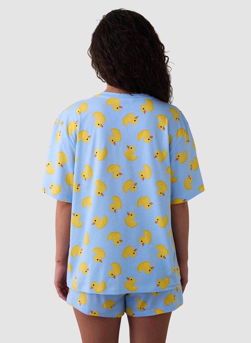 Penti Cuteness Blue Cotton Shorts Set - Image 2