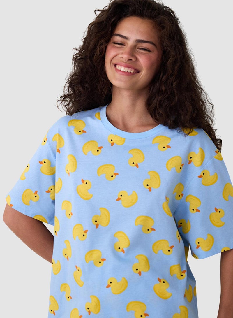 Penti Cuteness Blue Cotton Shorts Set - Image 3