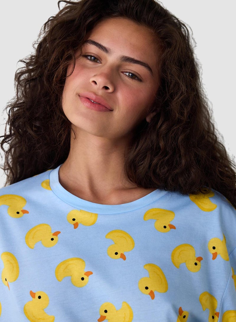 Penti Cuteness Blue Cotton Shorts Set - Image 4