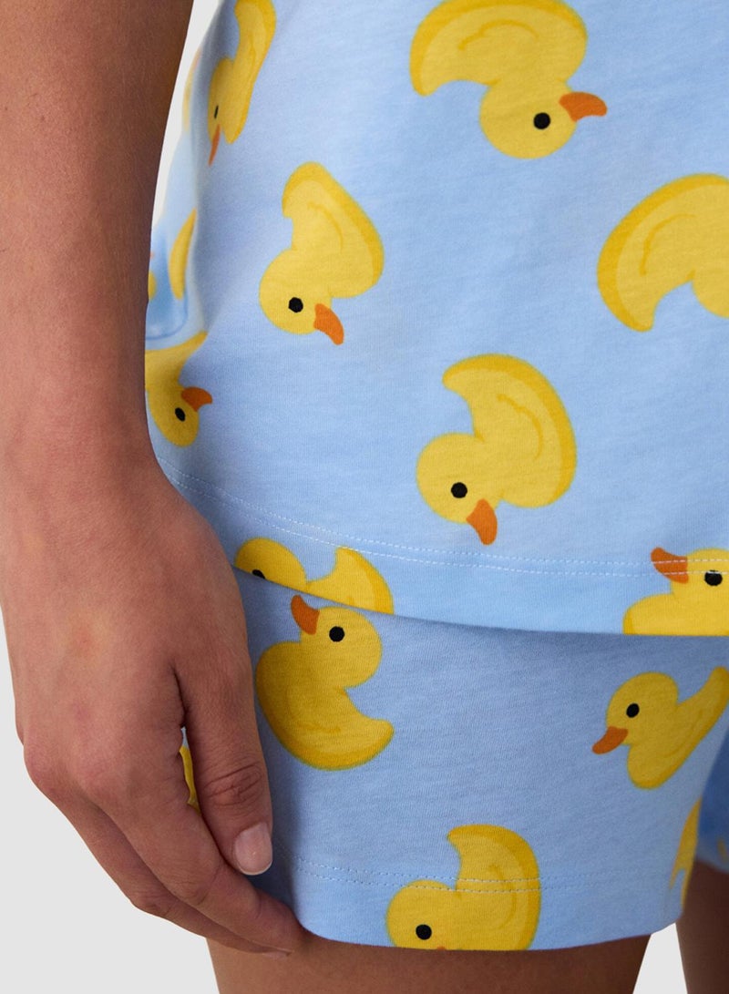 Penti Cuteness Blue Cotton Shorts Set - Image 5