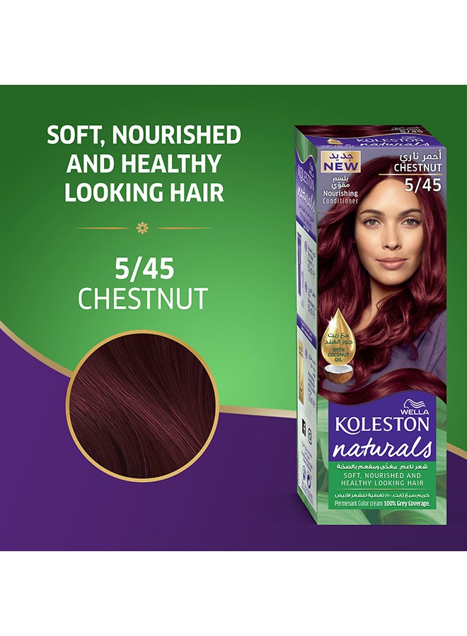 WELLA Koleston Naturals Hair Color 5/45 Chestnut 50ml+50ml+10ml - Image 2