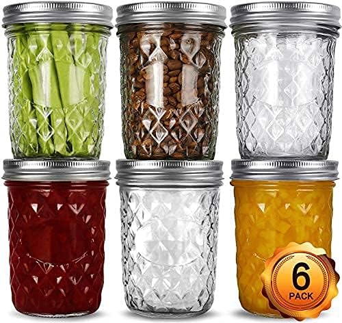 VERONES Wide Mouth Mason Jars 16oz, 6 Pack 16 oz Wide Mouth Mason Jars with Lids and Bands, Ideal for Jam, Honey, Wedding Favors, Shower Favors - Image 2