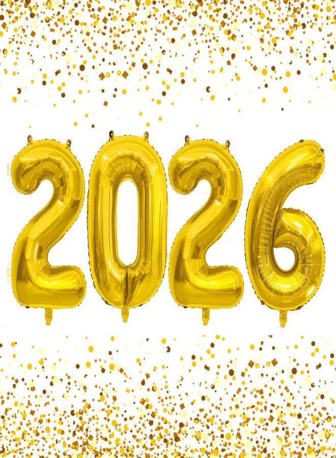 Nelisylux 2026 Balloons 2026 Graduation Decorations - 40" Large 2026 Gold Foil Number Balloon Graduation Party Decor Graduation Balloons Class of 2026 Birthday Anniversary Graduation Party Favors Supplies - Image 1