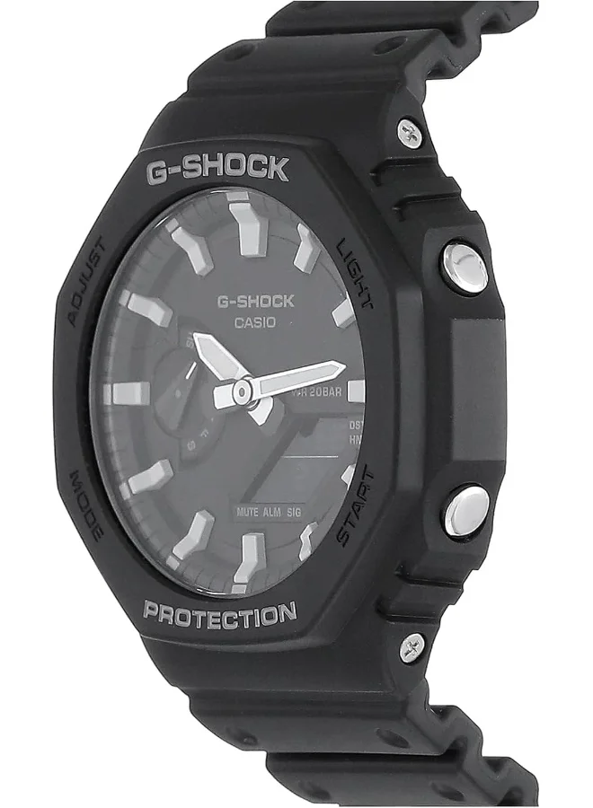كاسيو Casio Mens Quartz Watch, Analog-Digital Display And Resin Strap GA-2100-1ADR
