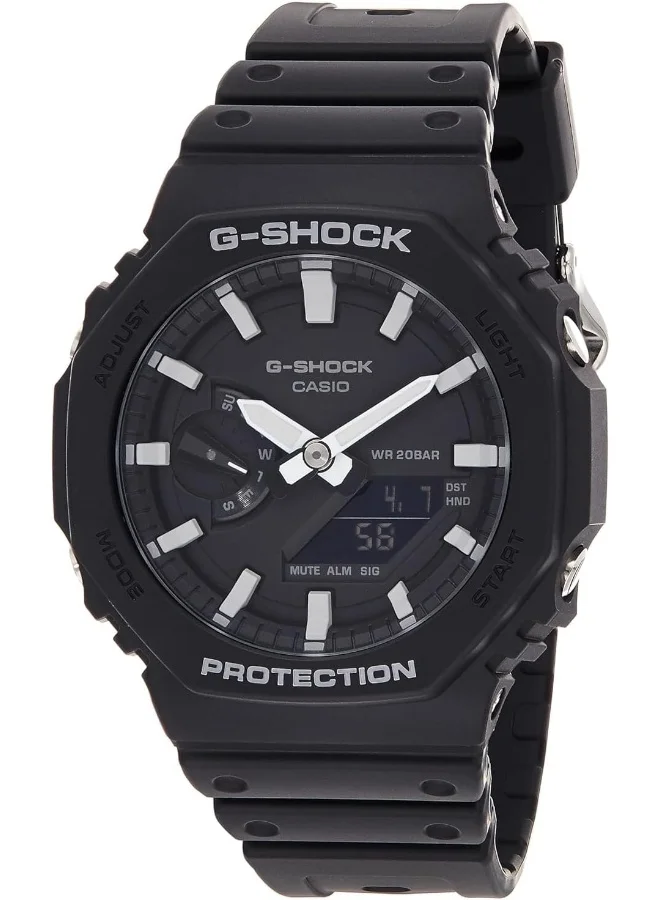 كاسيو Casio Mens Quartz Watch, Analog-Digital Display And Resin Strap GA-2100-1ADR
