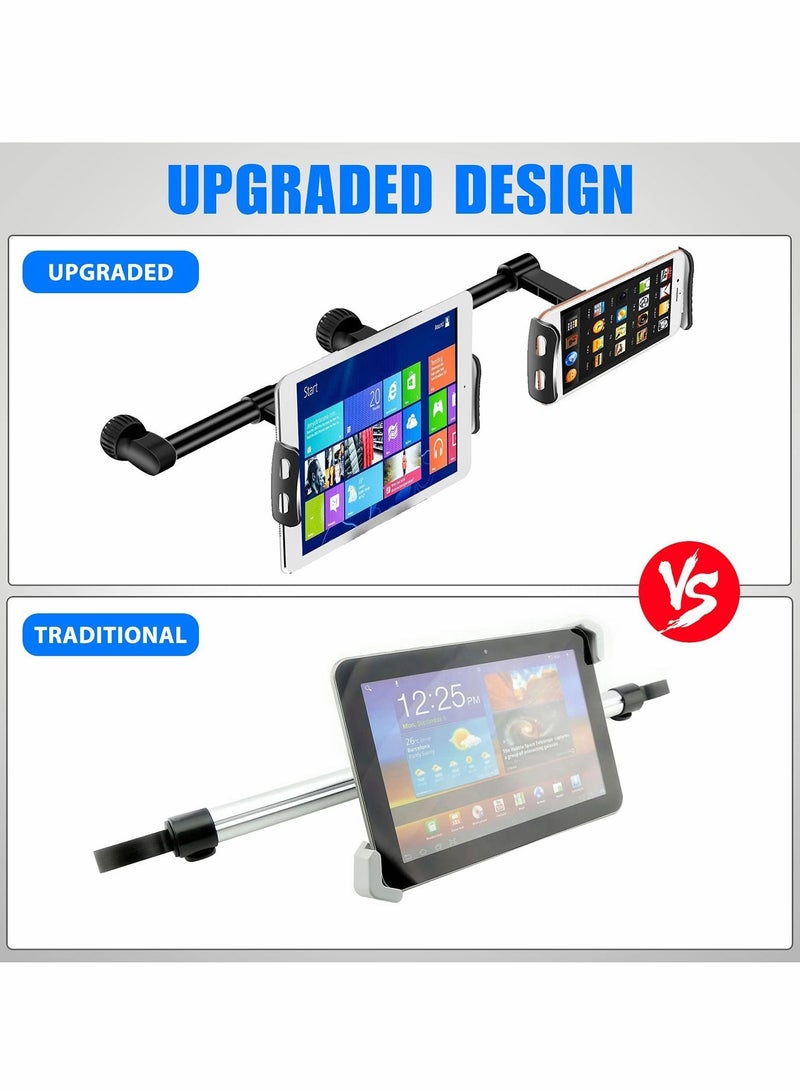 SYOSI Car Headrest Tablet Stand, Adjustable Headrest Tablet Mount Holder for Car Backseat, Compatible with iPad Pro Air Mini for iPhone 13 for Samsung Galaxy for Tabs Switch 4.7-12.9 in CellPhones - Image 4