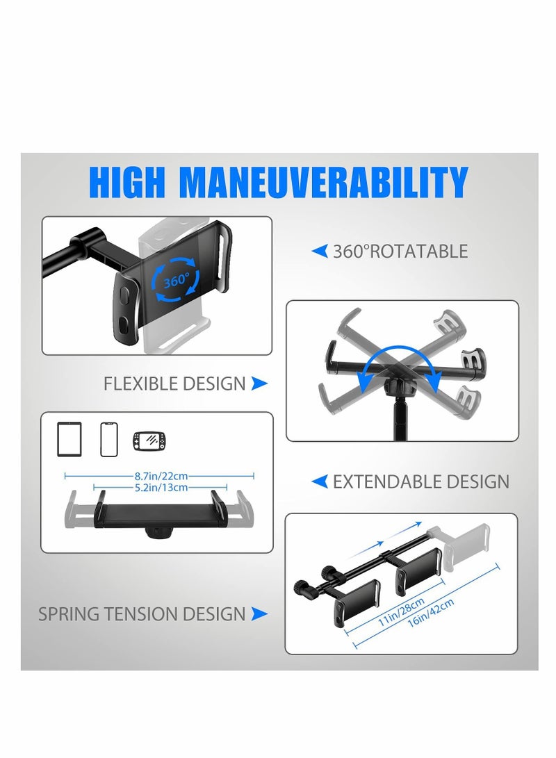 SYOSI Car Headrest Tablet Stand, Adjustable Headrest Tablet Mount Holder for Car Backseat, Compatible with iPad Pro Air Mini for iPhone 13 for Samsung Galaxy for Tabs Switch 4.7-12.9 in CellPhones - Image 5