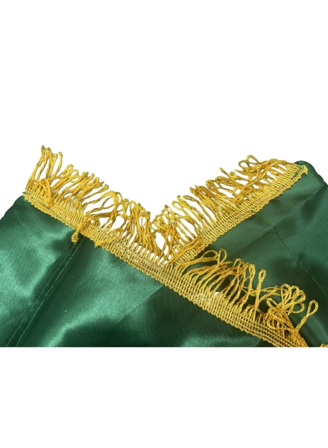 عاصفة Stormflag العلم السعودي الساتن-Tassel حافة 90x150cm (3x5ft) 100٪ البوليستر - Image 2