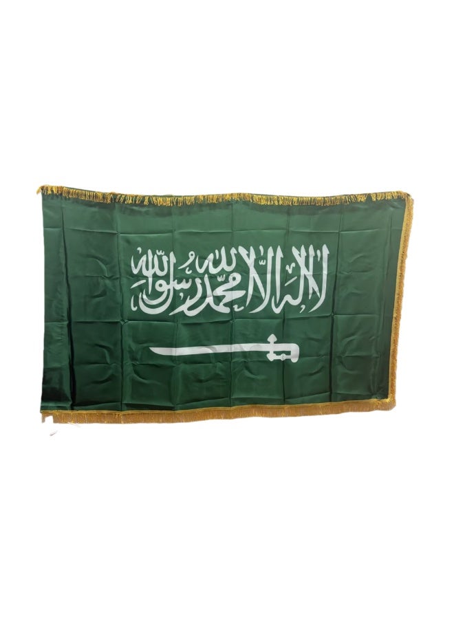 عاصفة Stormflag العلم السعودي الساتن-Tassel حافة 90x150cm (3x5ft) 100٪ البوليستر - Image 1