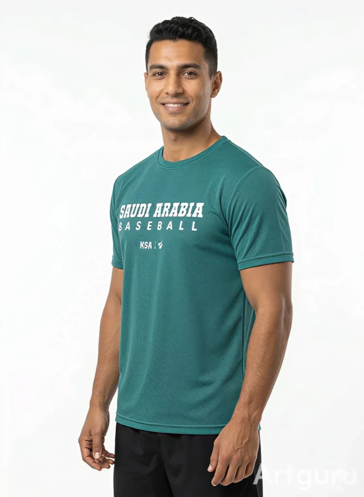 Baseball United  KSA Baseball National Team Men's Lifestyle T-shirt for Men | Best Price UAE