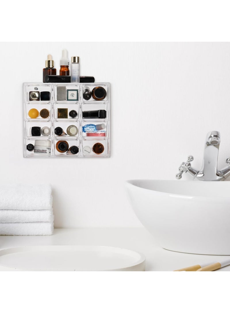 SYOSI 2 Pack Mini Desk Organizer with 12 Removable Drawers, Clear Plastic Desktop Drawer Organizer for DIY Crafts, Art Supplies, Cosmetic, Jewelry Storage, Compact and Space-Saving Design - Image 4