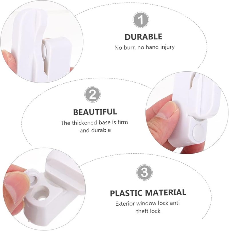 Tehaux 8 Pack T Type Window Locks For Sliding Doors Enhanced Home Security Easy Install - Image 4