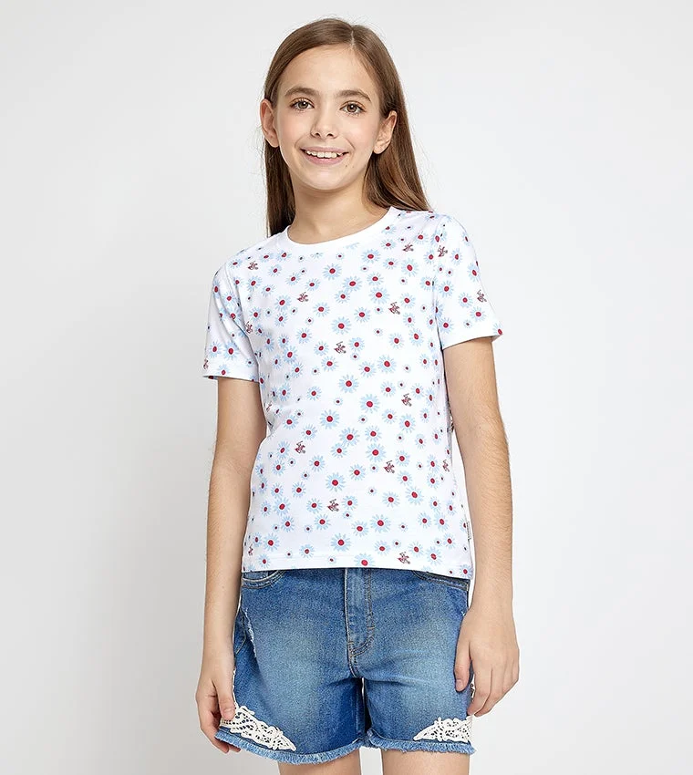 Floral Printed Short Sleeves T-Shirt