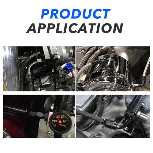 ROSY PIXEL 2Pcs 6AN 45 Degree Swivel Hose End Fitting for Fuel Oil Line Aluminum Black (45 Degree) - Image 5