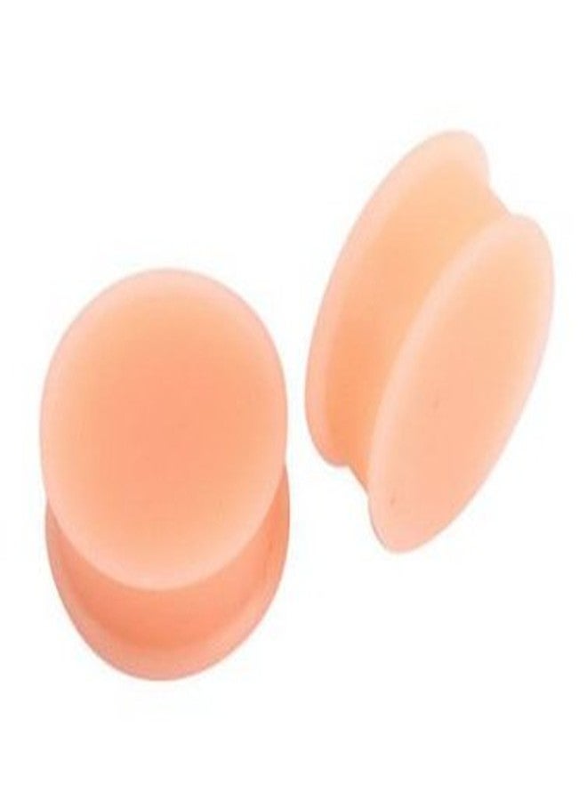 HQLA Pair of Flesh Skin Colored Plugs Hiding Hide Hider Retainer Silicone Ear Gauges Body Piercing Jewelry (00g(10mm)) - Image 2