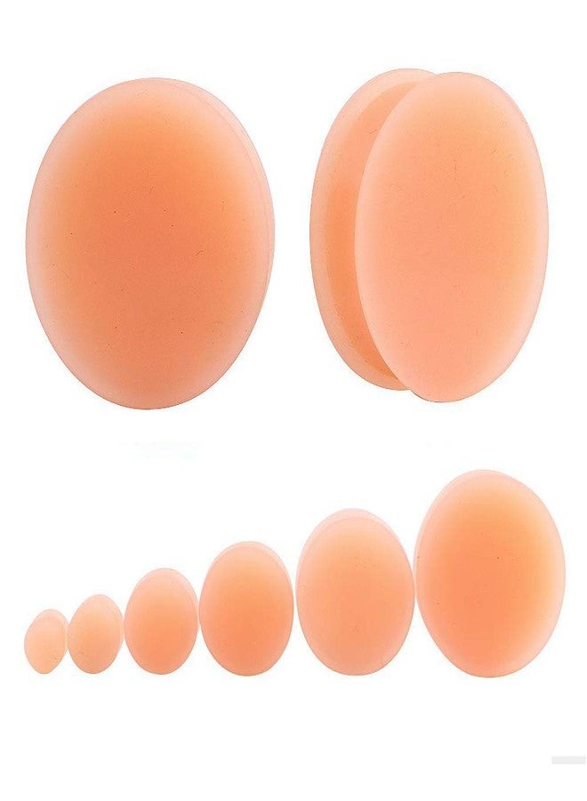 HQLA Pair of Flesh Skin Colored Plugs Hiding Hide Hider Retainer Silicone Ear Gauges Body Piercing Jewelry (00g(10mm)) - Image 1