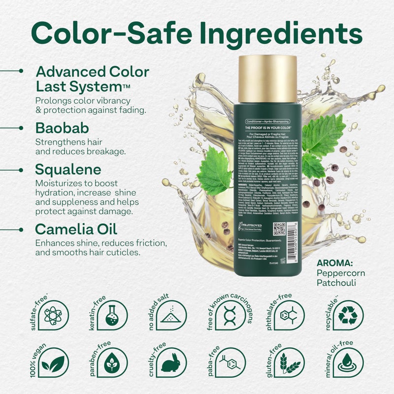 Colorproof Baobab Hair Recovery Conditioner 8.5 Fl. Oz. Sulfate Free Conditioner, Strengthening Hair Conditioner for Damaged Hair w/Peppercorn Patchouli Scent, - Image 2