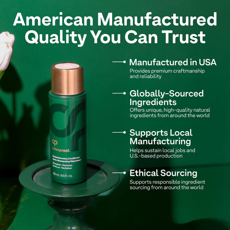 Colorproof Baobab Hair Recovery Conditioner 8.5 Fl. Oz. Sulfate Free Conditioner, Strengthening Hair Conditioner for Damaged Hair w/Peppercorn Patchouli Scent, - Image 4