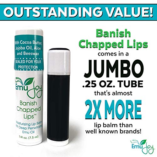 Emu Joy Natural and Organic Emu Oil Lip Balm Hydrating PocketSize Unflavored Unscented Lip Balm with Emu Oil Best for Severely Chapped Lips - Image 5