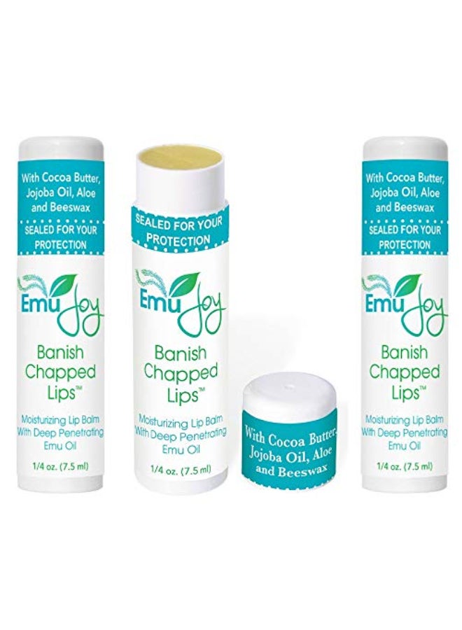 Emu Joy Natural and Organic Emu Oil Lip Balm Hydrating PocketSize Unflavored Unscented Lip Balm with Emu Oil Best for Severely Chapped Lips - Image 1