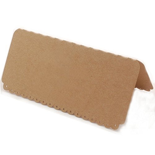Summer-Ray.com Summer-Ray Kraft Brown Vintage Lace Design Place Cards (48 pcs) - Non-Personalized - Image 3