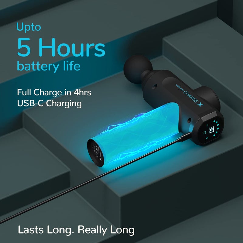 CARESMITH Charge X Massage Gun With Touchscreen Display | Massager Machine for Pain Relief for Men and Women | 3300 strokes per min - Image 4
