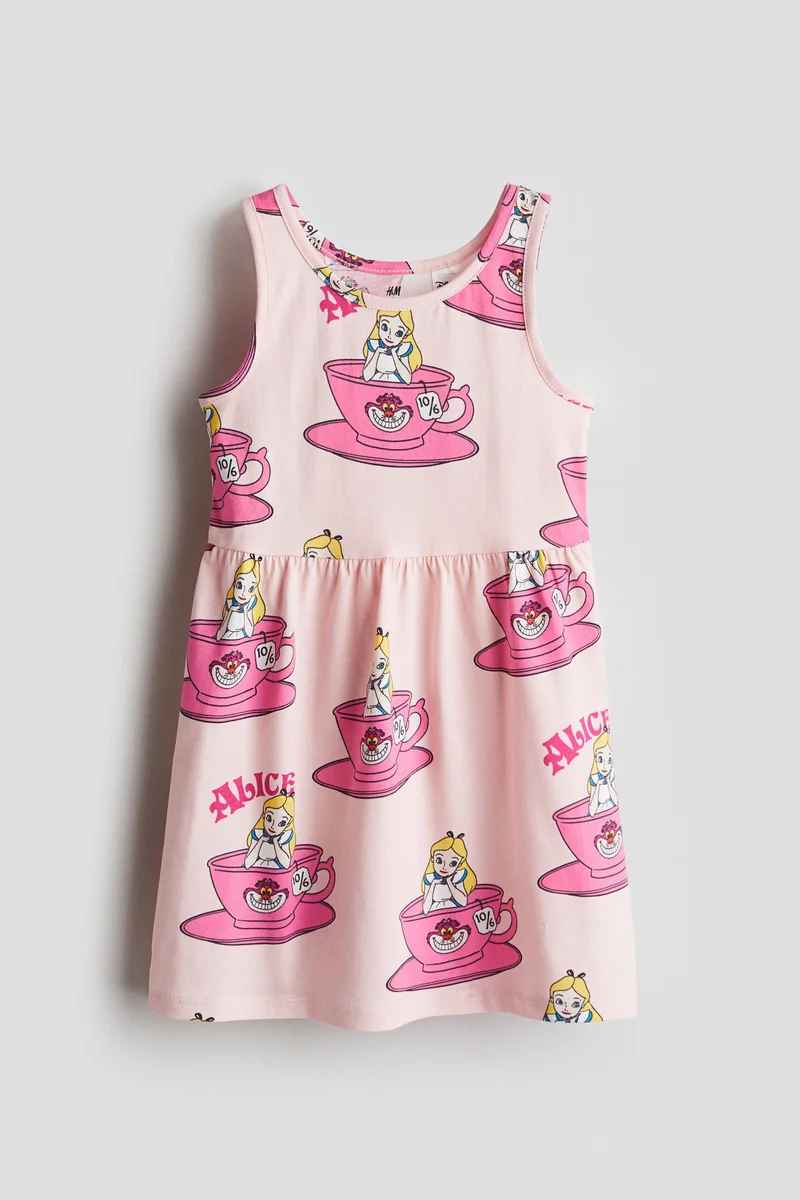 اتش اند ام فستان قطني بطبعة