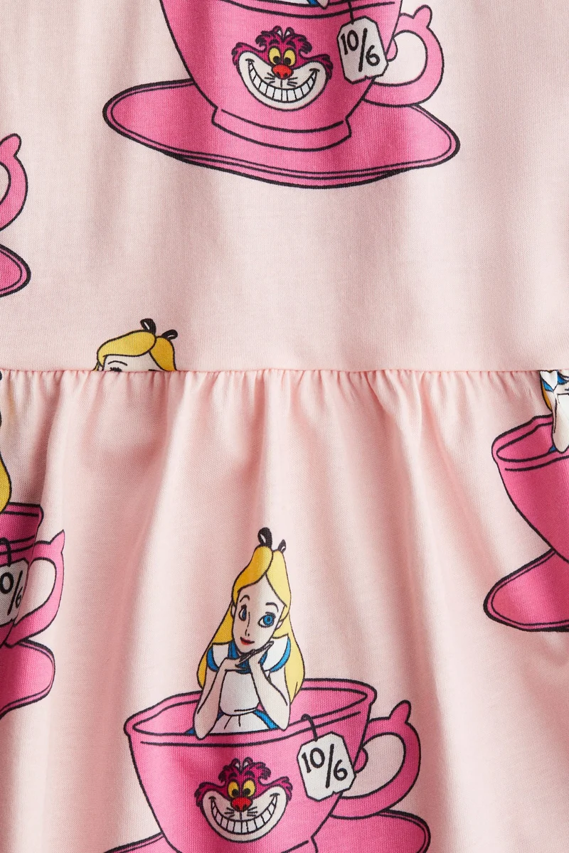 اتش اند ام فستان قطني بطبعة