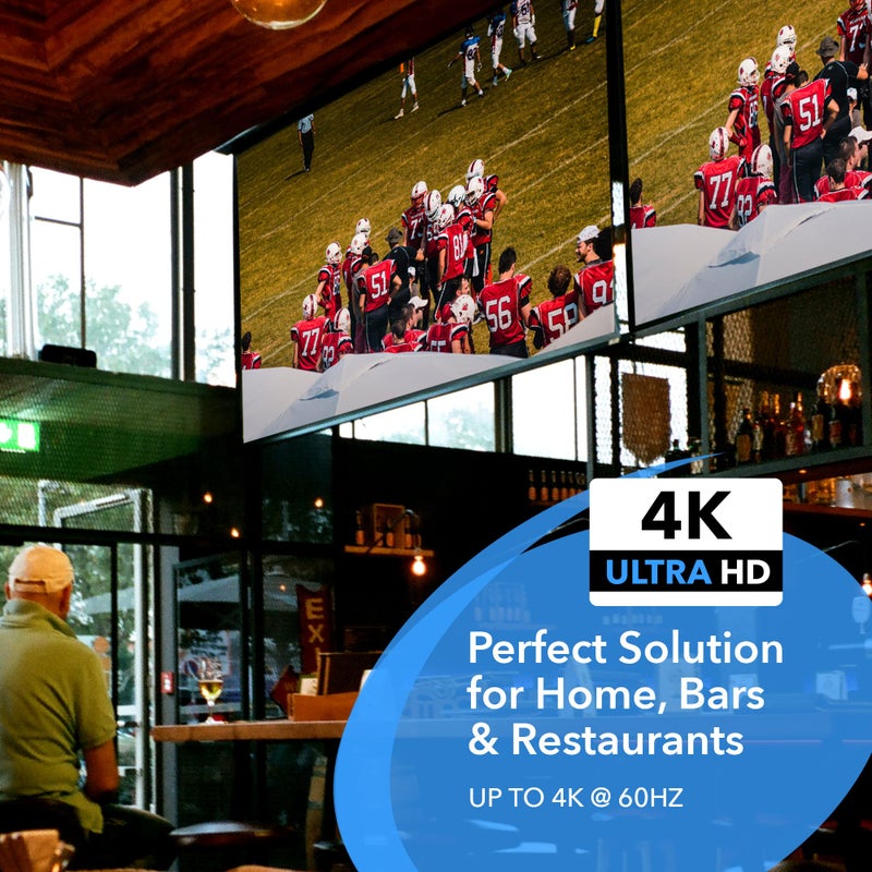 OREI 4K 1 في 8 مخرج HDMI مقسم 4:4:4 8-بت - HDMI 2.0، HDCP 2.2، 18 جيجابت في الثانية، 4K @ 60Hz مكرر/موزع HDMI عالي الدقة (UHDS-108) (1x8) - Image 4