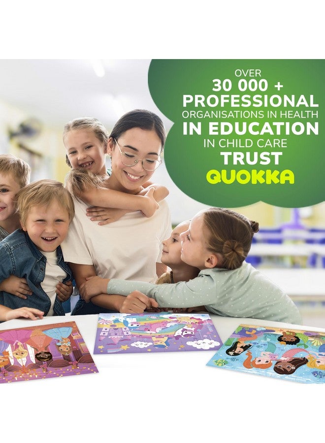 QUOKKA Puzzles for Toddlers 3-5 - 4 x 30 Pieces Puzzles for Kids Ages 2-4 - Meadow Girls Learning Jigsaw Puzzles for Kids 4-6 Years Old - Educational Toys for Boy and Girl - Image 5