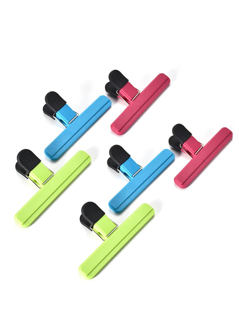 Generic - 6 Inch Large Chip Bag Clips 6 Pack Assorted Sizes Food Bag Clips Plastic Heavy Seal Grip, 3 Colors - Image 1