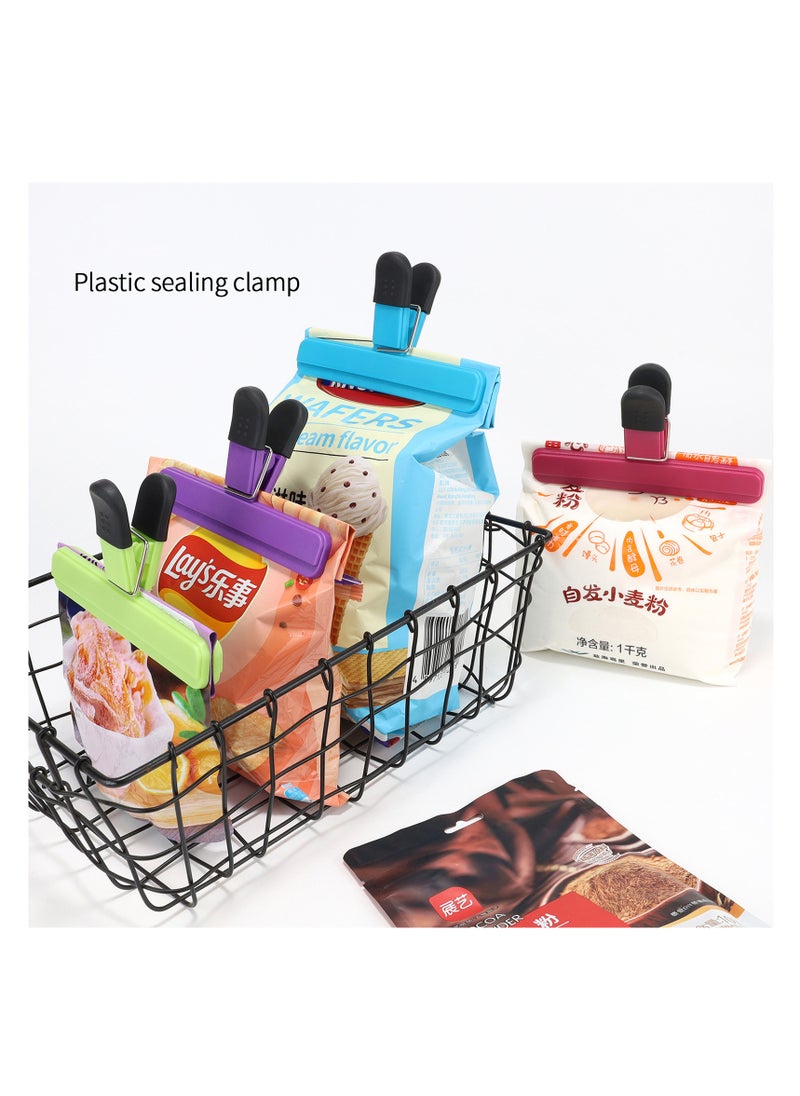 Generic - 6 Inch Large Chip Bag Clips 6 Pack Assorted Sizes Food Bag Clips Plastic Heavy Seal Grip, 3 Colors - Image 1