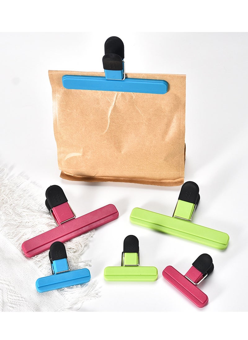 Generic - 6 Inch Large Chip Bag Clips 6 Pack Assorted Sizes Food Bag Clips Plastic Heavy Seal Grip, 3 Colors - Image 1