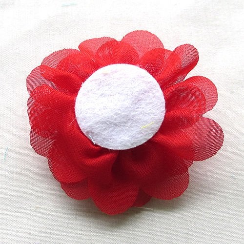 Chenkou Craft 12PCS Big 55MM Organza Ribbon Bows Flowers Appliques Wedding Party Decoration - Image 2
