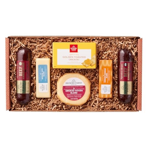 Hickory Farms Signature Beef Meat and Cheese Gift Basket (Medium) - Box Set | Charcuterie Board Food | Summer Sausage | Father's Day | Mother's Day | Easter | Christmas | Holiday | Housewarming | Gourmet | Sympathy | Care Package - Image 1