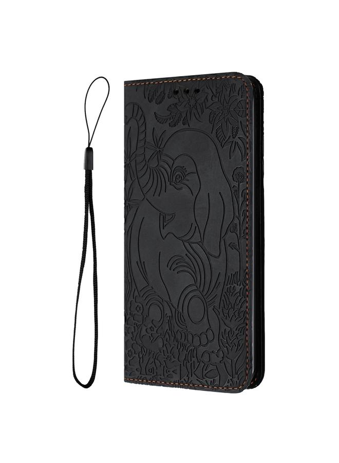 S-TOP Case For Samsung Galaxy S24 Ultra 5G Retro Elephant Embossed Leather Phone Case - Image 2