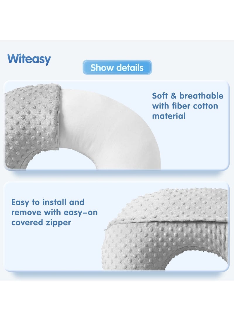 KASTWAVE Baby Nursing Pillow, Ergonomic Essentials Breastfeeding Bottle Feeding Pillow Original Support for Baby Boys and Girls, with Removable Cotton Blend Cover, Machine Washable Baby Donut Pillow - Image 3