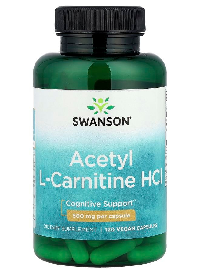 Acetyl L-Carnitine HCl 500 mg 120 Vegan Capsules